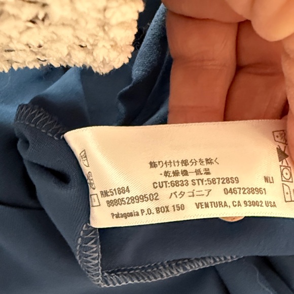 Patagonia Blue Twist Front Sleeveless Dress Women's Midi - Small - Picture 9 of 11